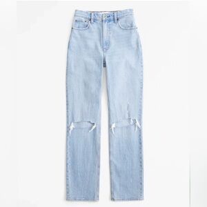 Abercrombie & Fitch The 90’s Straight Ultra High Rise Blue Jeans